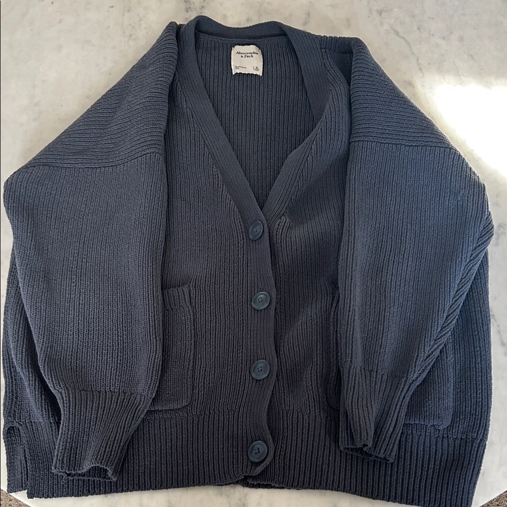 Abercrombie & Fitch Dark Blue Cardigan Sweater